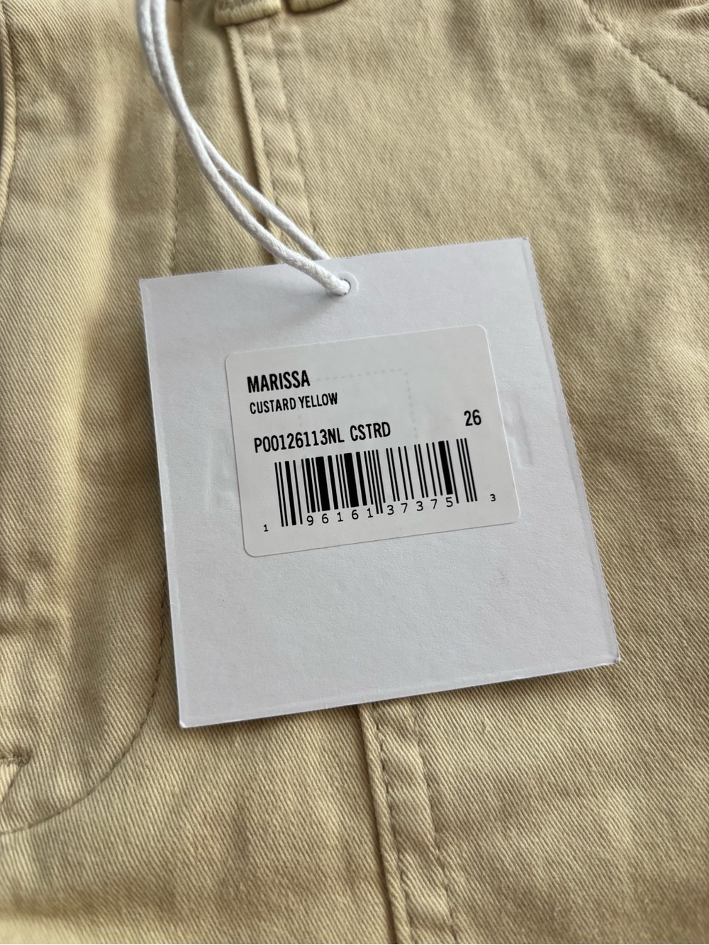 Pistola Marissa High Rise Utility Short Custard Yellow Size 26 - Picture 4 of 13